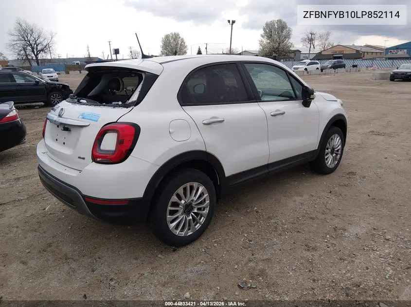 2020 Fiat 500X Trekking Awd VIN: ZFBNFYB10LP852114 Lot: 44833421