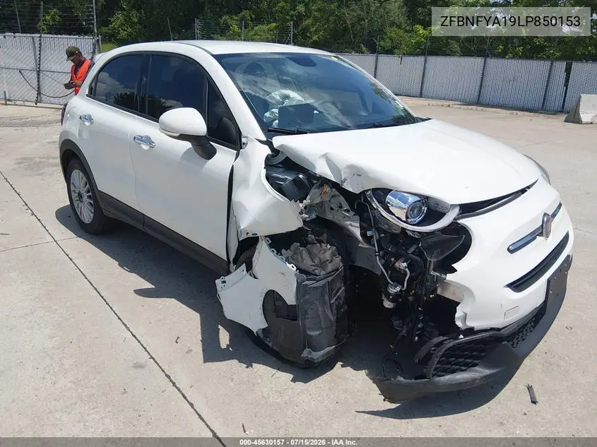 2020 Fiat 500X Pop Awd VIN: ZFBNFYA19LP850153 Lot: 45630157