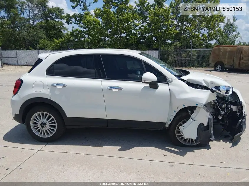 2020 Fiat 500X Pop Awd VIN: ZFBNFYA19LP850153 Lot: 45630157