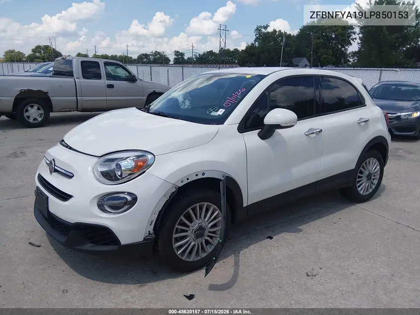 2020 Fiat 500X Pop Awd VIN: ZFBNFYA19LP850153 Lot: 45630157