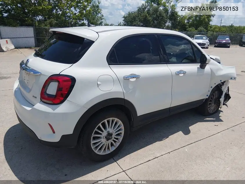 2020 Fiat 500X Pop Awd VIN: ZFBNFYA19LP850153 Lot: 45630157