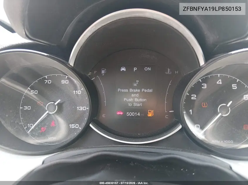 2020 Fiat 500X Pop Awd VIN: ZFBNFYA19LP850153 Lot: 45630157