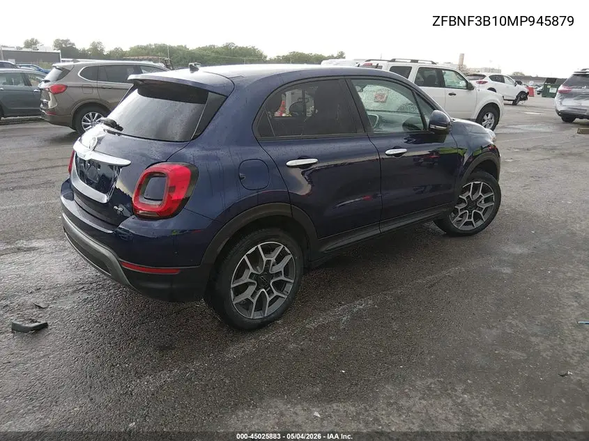 2021 Fiat 500X Trekking Awd VIN: ZFBNF3B10MP945879 Lot: 45025883