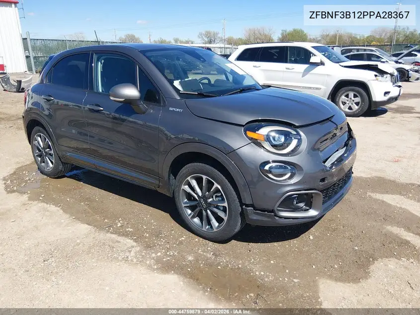 2023 Fiat 500X Sport Awd VIN: ZFBNF3B12PPA28367 Lot: 44759879