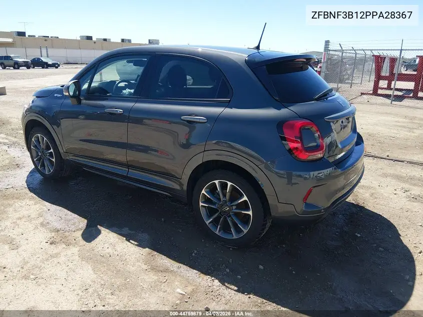 2023 Fiat 500X Sport Awd VIN: ZFBNF3B12PPA28367 Lot: 44759879