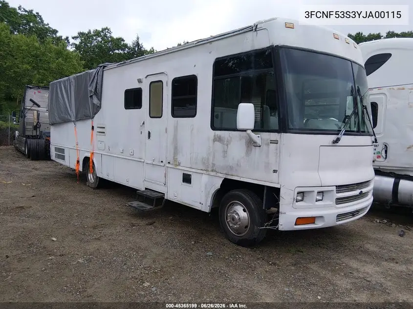 2000 Ford F550 Super Duty Stripped Chass VIN: 3FCNF53S3YJA00115 Lot: 45365199
