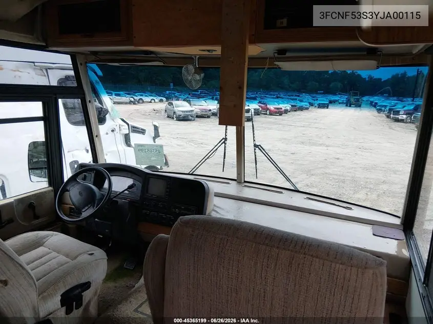 2000 Ford F550 Super Duty Stripped Chass VIN: 3FCNF53S3YJA00115 Lot: 45365199