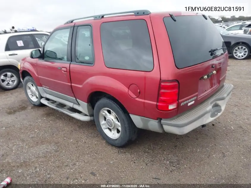 1FMYU60E82UC81591 2002 Ford Explorer Sport