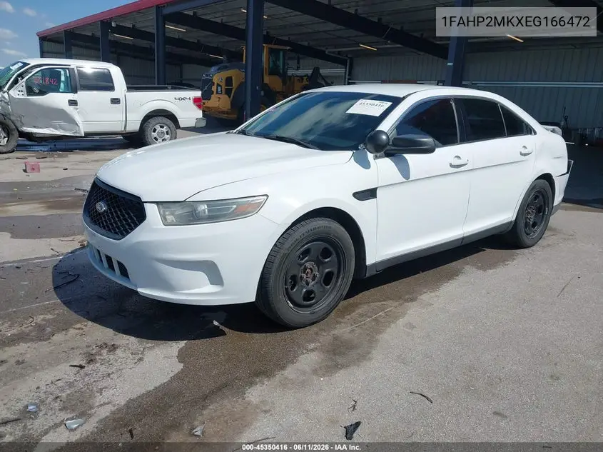 2014 Ford Police Interceptor VIN: 1FAHP2MKXEG166472 Lot: 45350416