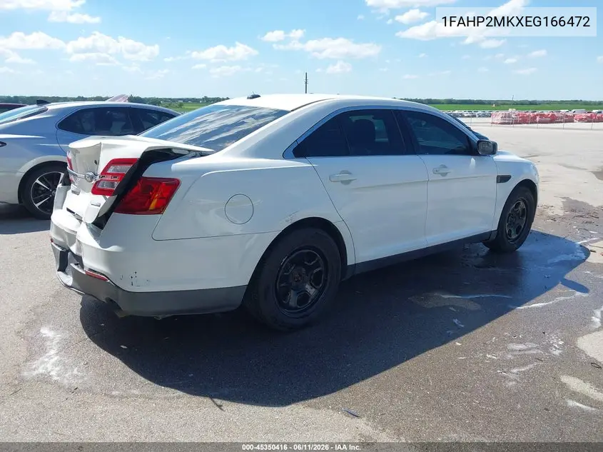 2014 Ford Police Interceptor VIN: 1FAHP2MKXEG166472 Lot: 45350416