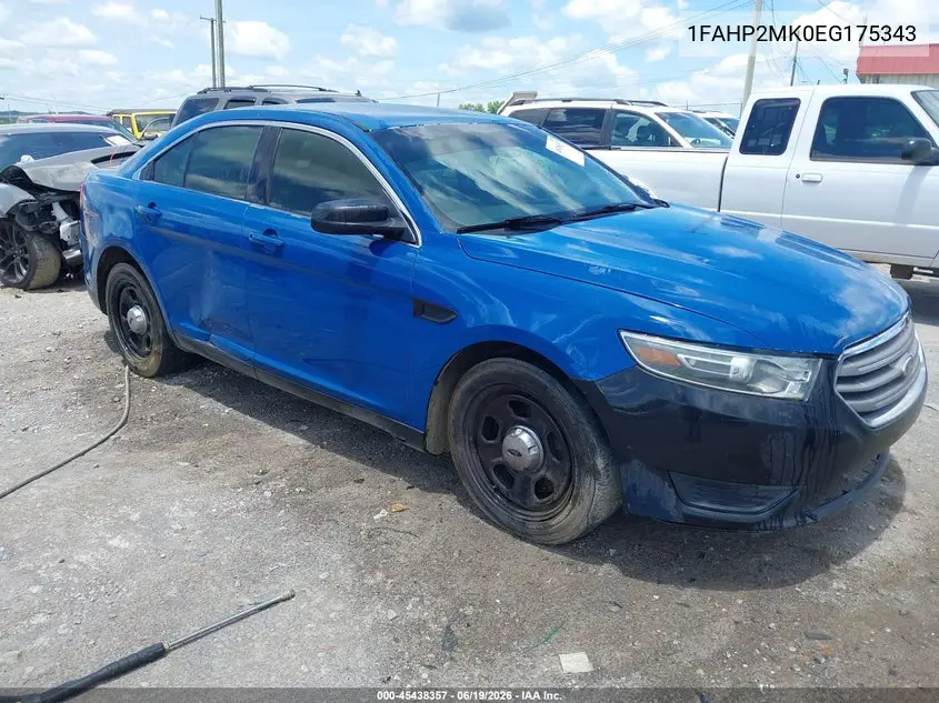 2014 Ford Police Interceptor VIN: 1FAHP2MK0EG175343 Lot: 45438357
