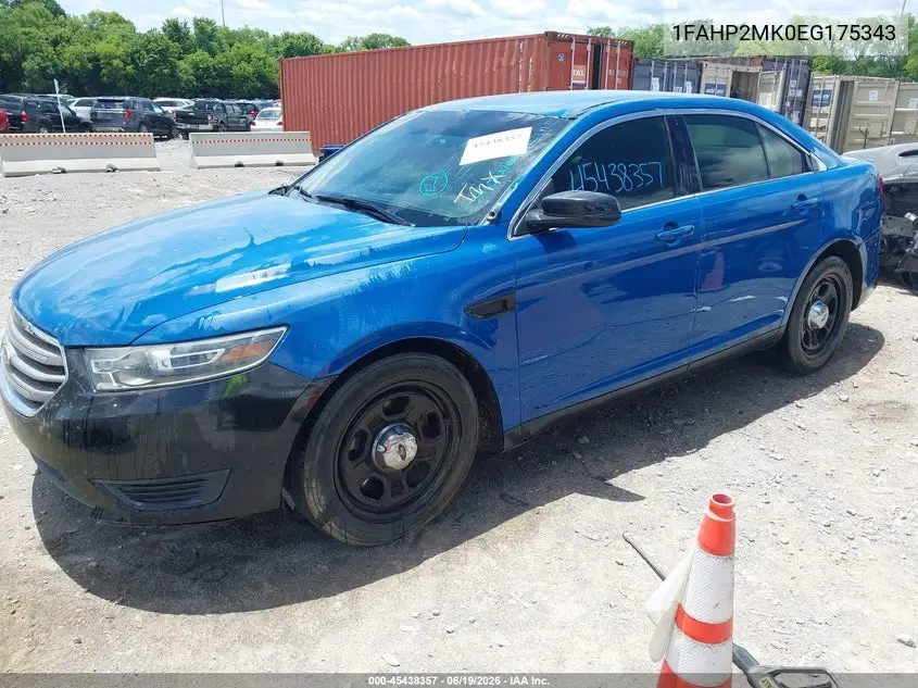 2014 Ford Police Interceptor VIN: 1FAHP2MK0EG175343 Lot: 45438357