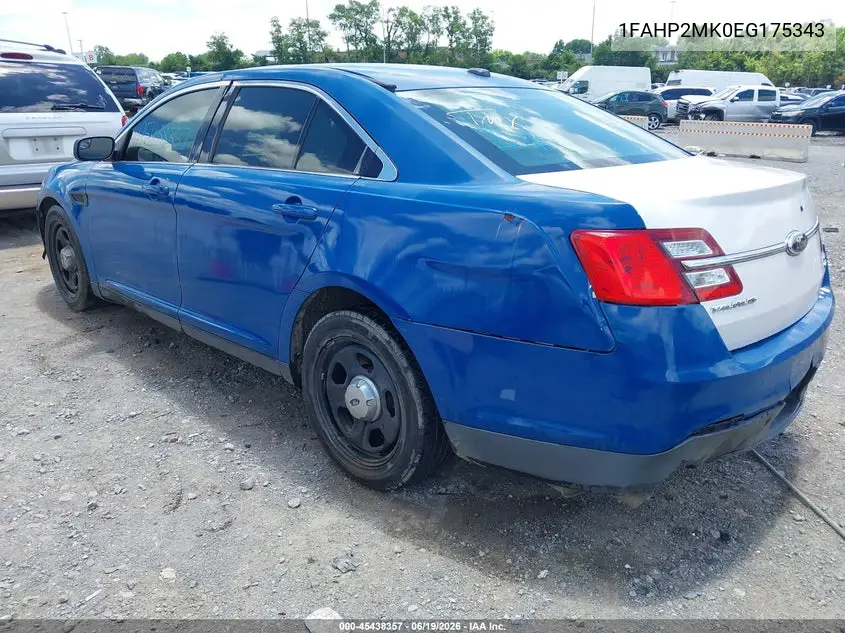 2014 Ford Police Interceptor VIN: 1FAHP2MK0EG175343 Lot: 45438357