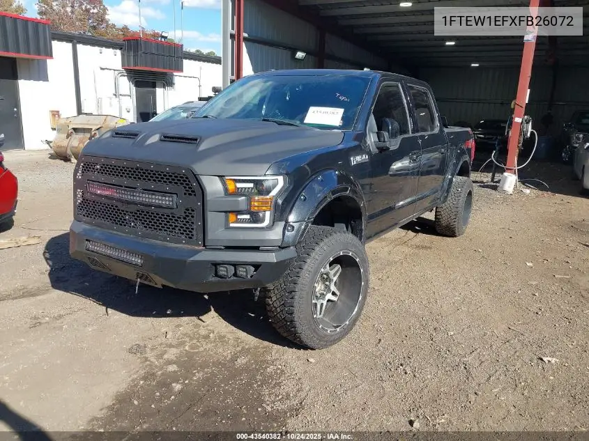 1FTEW1EFXFB26072 2015 Ford F150 Lariat