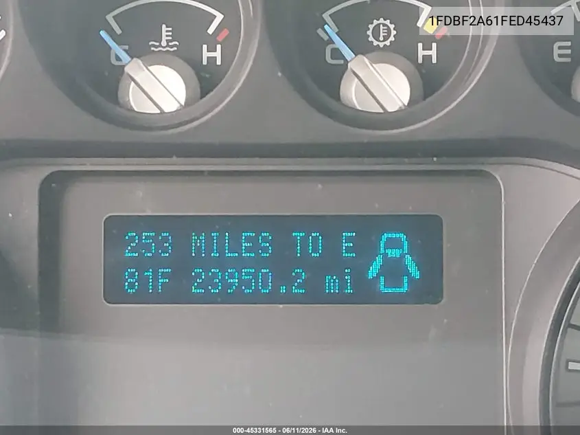 2015 Ford F-250 Xl VIN: 1FDBF2A61FED45437 Lot: 45331565