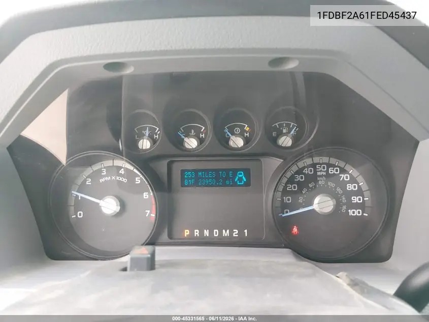 2015 Ford F-250 Xl VIN: 1FDBF2A61FED45437 Lot: 45331565