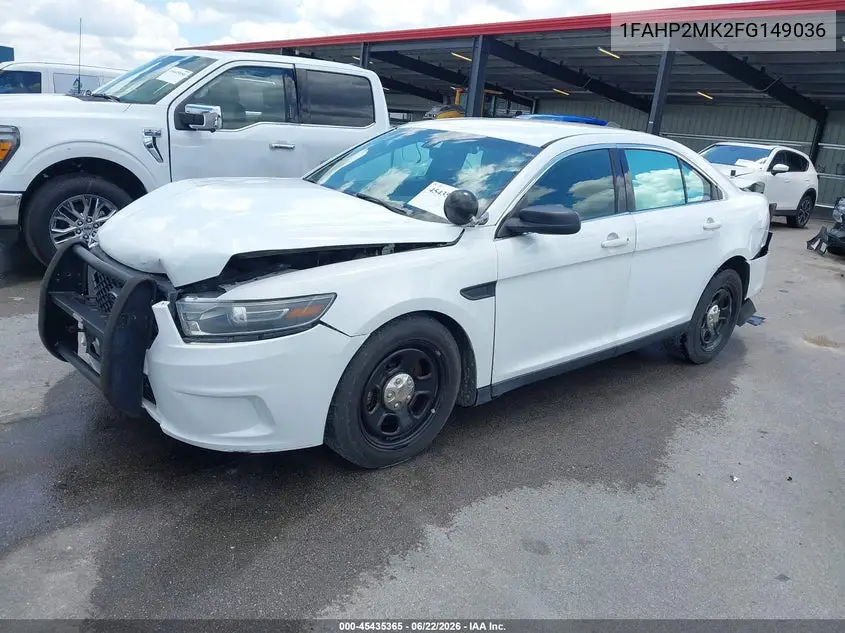 2015 Ford Police Interceptor VIN: 1FAHP2MK2FG149036 Lot: 45435365