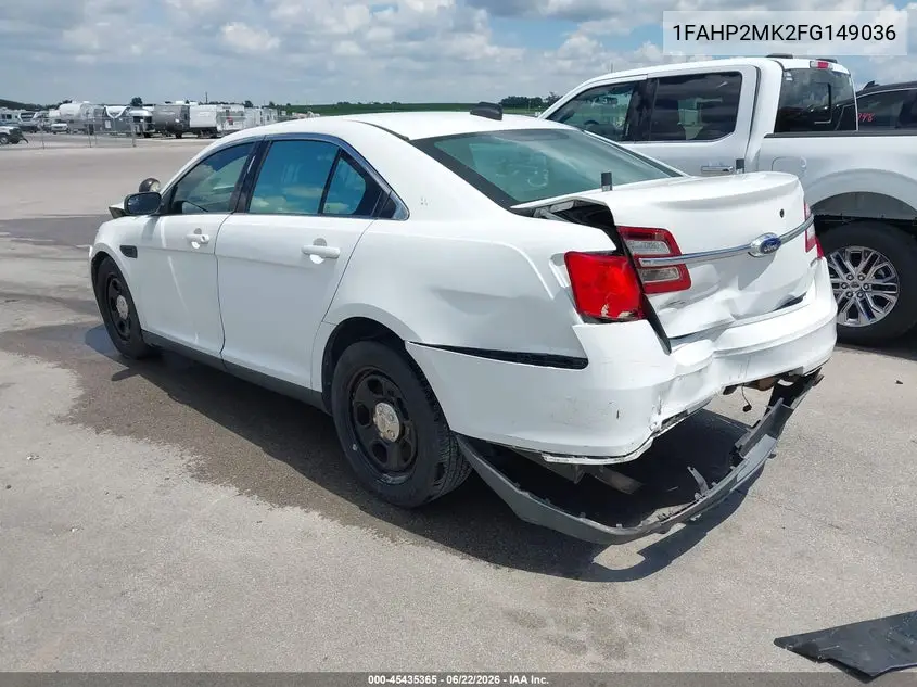 2015 Ford Police Interceptor VIN: 1FAHP2MK2FG149036 Lot: 45435365