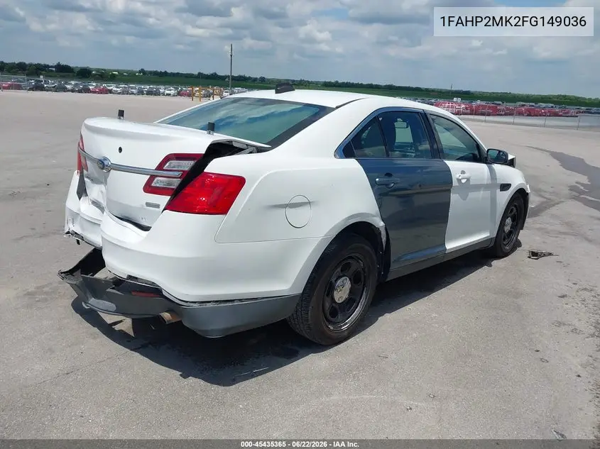 2015 Ford Police Interceptor VIN: 1FAHP2MK2FG149036 Lot: 45435365