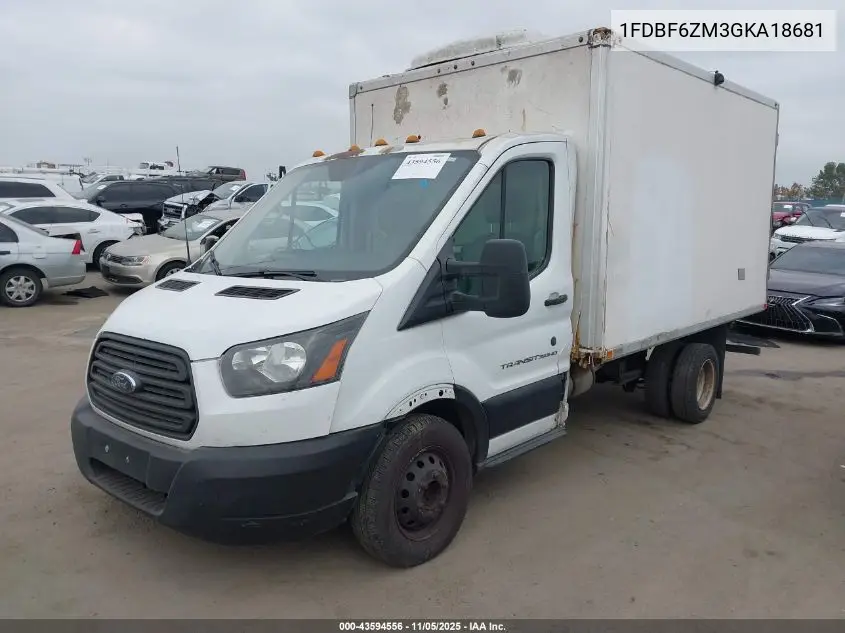 1FDBF6ZM3GKA18681 2016 Ford Transit-350 Cab