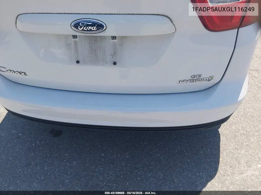 2016 Ford C-Max Hybrid Se VIN: 1FADP5AUXGL116249 Lot: 45159028