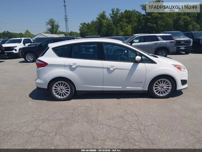 2016 Ford C-Max Hybrid Se VIN: 1FADP5AUXGL116249 Lot: 45159028