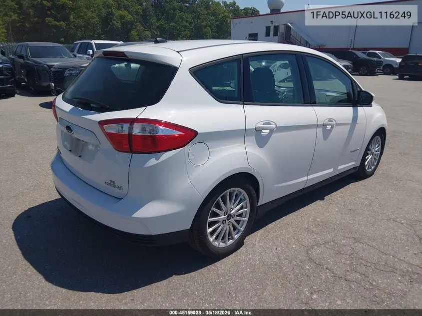 2016 Ford C-Max Hybrid Se VIN: 1FADP5AUXGL116249 Lot: 45159028