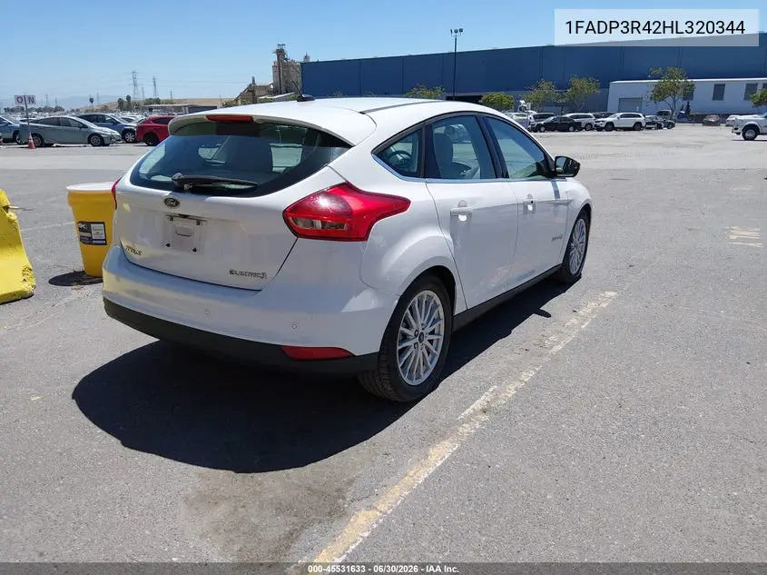 2017 Ford Focus Electric VIN: 1FADP3R42HL320344 Lot: 45531633