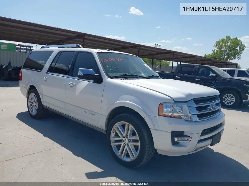 2017 Ford Expedition El Platinum VIN: 1FMJK1LT5HEA20717 Lot: 45600793