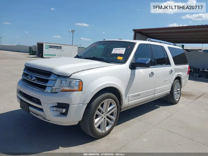 2017 Ford Expedition El Platinum VIN: 1FMJK1LT5HEA20717 Lot: 45600793
