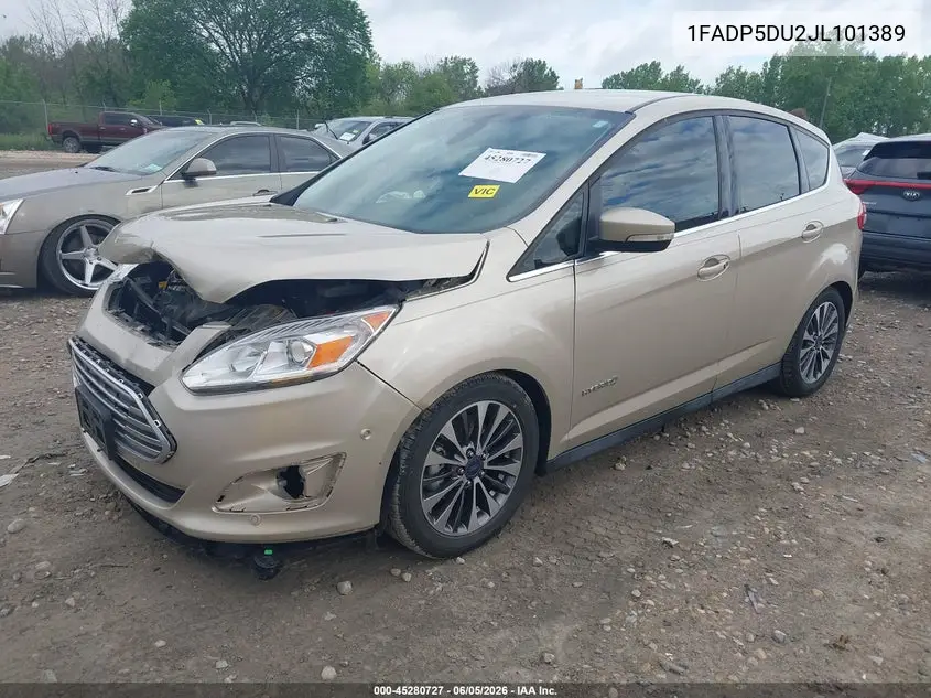 2018 Ford C-Max Hybrid Titanium VIN: 1FADP5DU2JL101389 Lot: 45280727