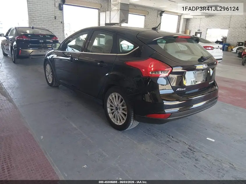 2018 Ford Focus Electric VIN: 1FADP3R41JL296124 Lot: 45306293