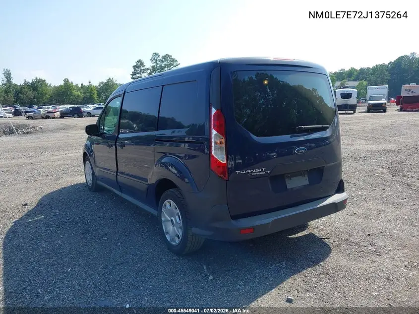 2018 Ford Transit Connect Xl VIN: NM0LE7E72J1375264 Lot: 45549041