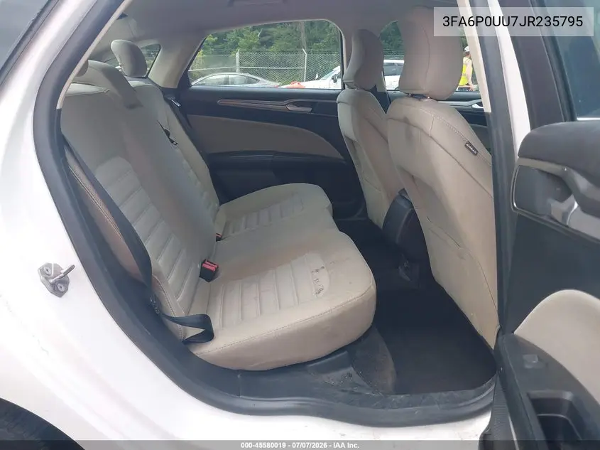 2018 Ford Fusion Hybrid S VIN: 3FA6P0UU7JR235795 Lot: 45580019