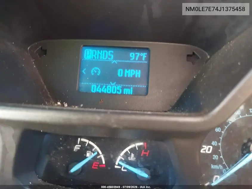 2018 Ford Transit Connect Xl VIN: NM0LE7E74J1375458 Lot: 45603949