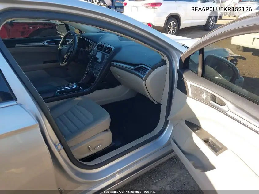 3FA6P0LU5KR152126 2019 Ford Fusion Hybrid Se