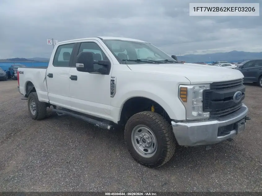 2019 Ford F-250 Xl VIN: 1FT7W2B62KEF03206 Lot: 45384544