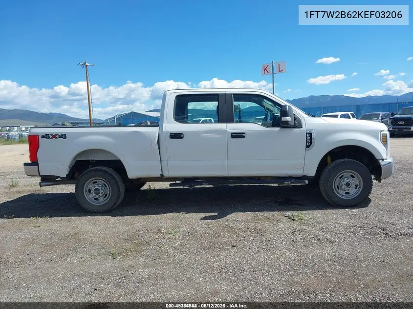2019 Ford F-250 Xl VIN: 1FT7W2B62KEF03206 Lot: 45384544