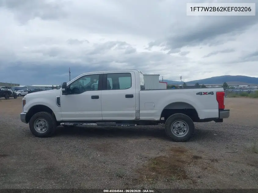 2019 Ford F-250 Xl VIN: 1FT7W2B62KEF03206 Lot: 45384544