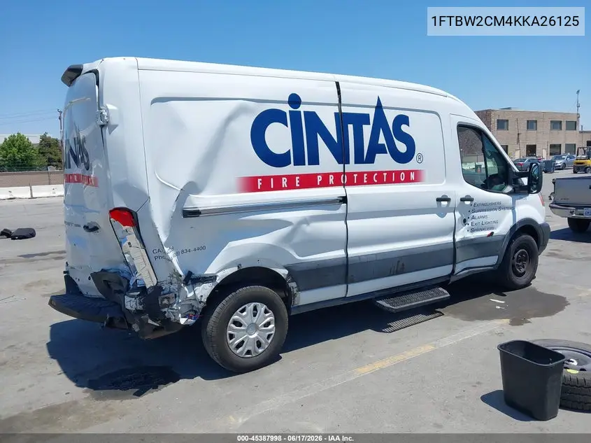 2019 Ford Transit-350 VIN: 1FTBW2CM4KKA26125 Lot: 45387998