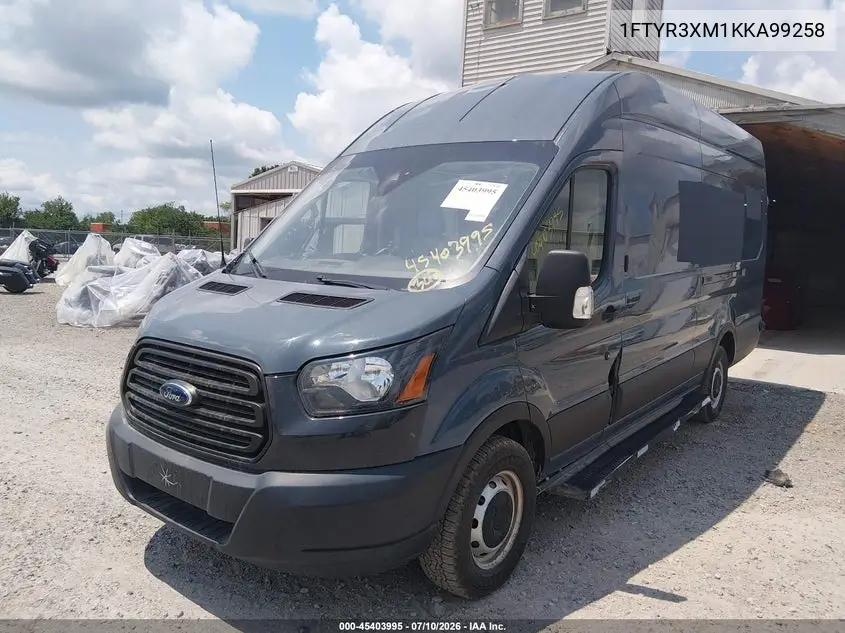 2019 Ford Transit-250 VIN: 1FTYR3XM1KKA99258 Lot: 45403995