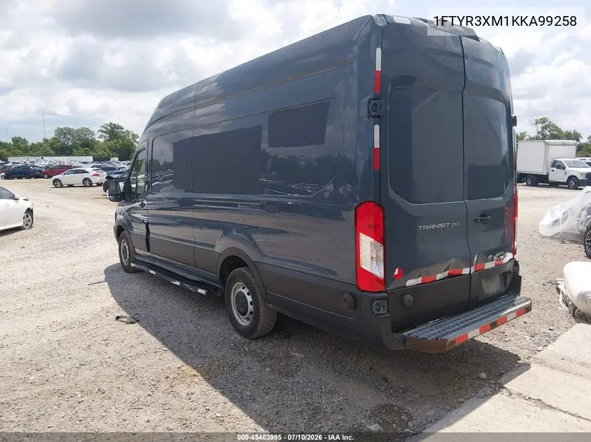2019 Ford Transit-250 VIN: 1FTYR3XM1KKA99258 Lot: 45403995