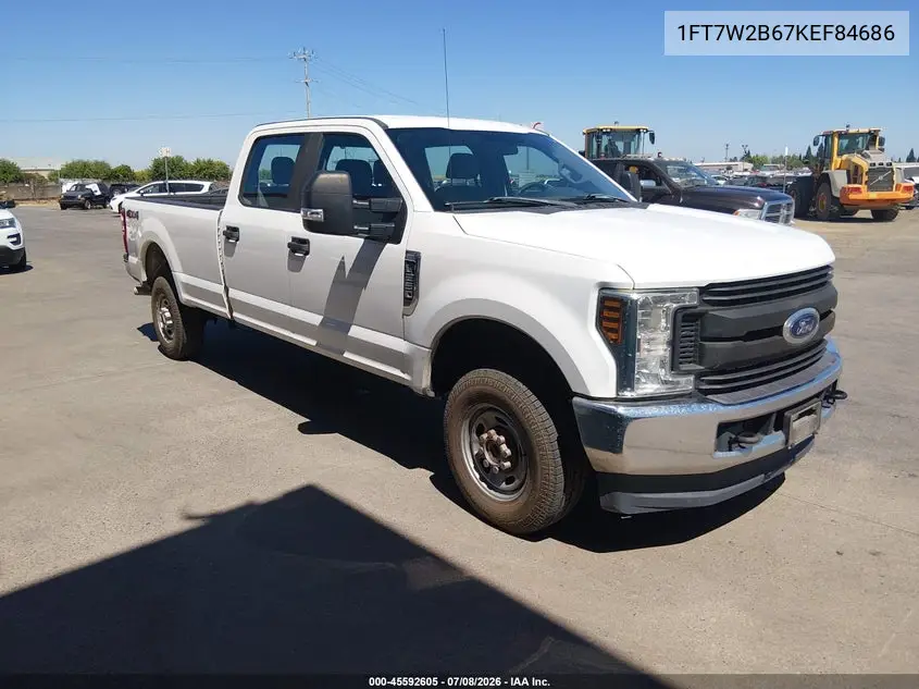 2019 Ford F-250 Xl VIN: 1FT7W2B67KEF84686 Lot: 45592605