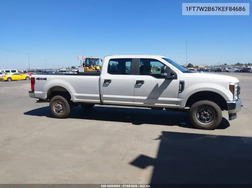 2019 Ford F-250 Xl VIN: 1FT7W2B67KEF84686 Lot: 45592605