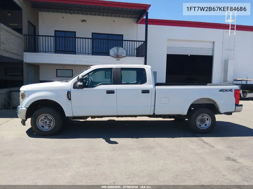 2019 Ford F-250 Xl VIN: 1FT7W2B67KEF84686 Lot: 45592605