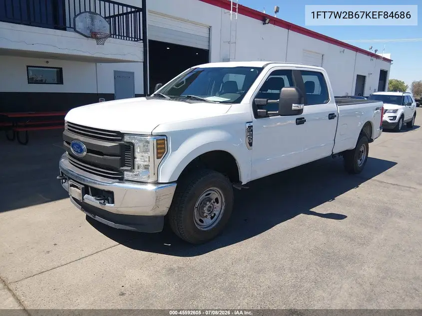 2019 Ford F-250 Xl VIN: 1FT7W2B67KEF84686 Lot: 45592605