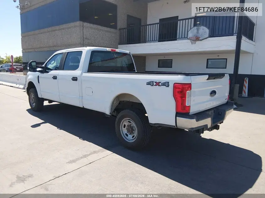 2019 Ford F-250 Xl VIN: 1FT7W2B67KEF84686 Lot: 45592605