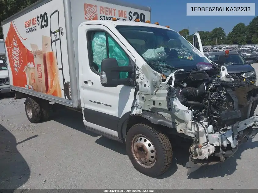 1FDBF6Z86LKA32233 2020 Ford Transit-350 Cab
