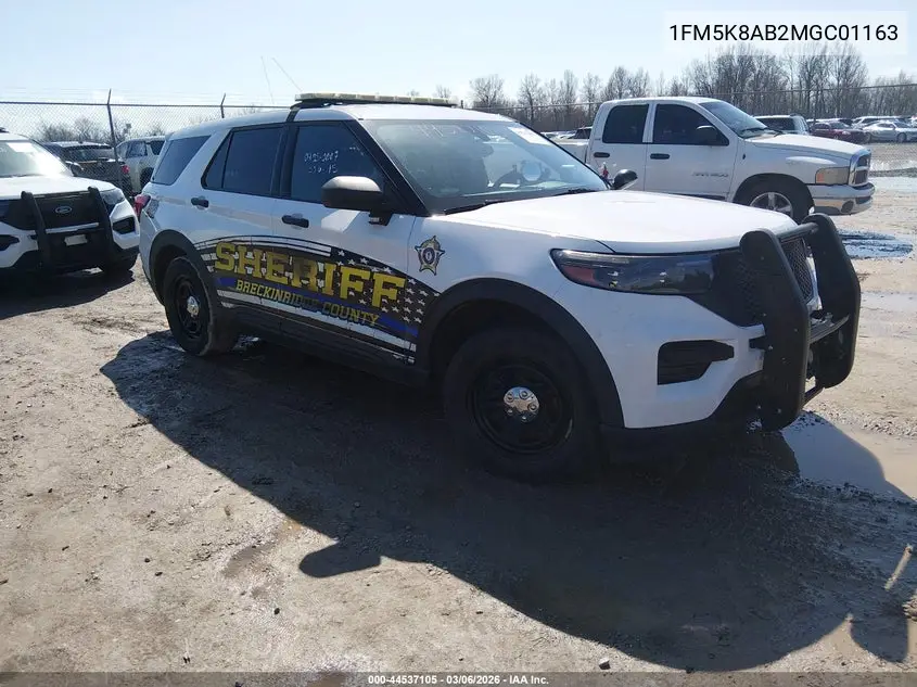 2021 Ford Police Interceptor VIN: 1FM5K8AB2MGC01163 Lot: 44537105