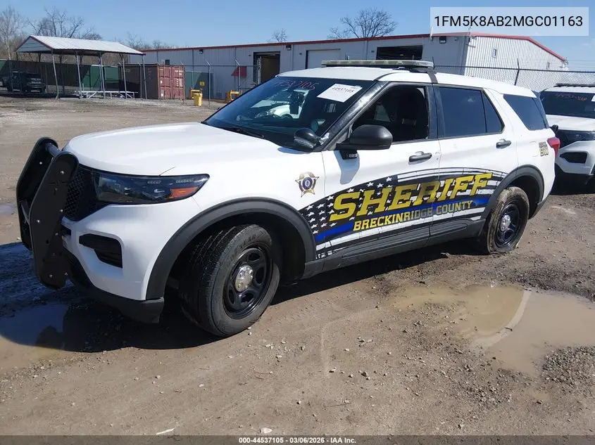 2021 Ford Police Interceptor VIN: 1FM5K8AB2MGC01163 Lot: 44537105